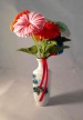 Вазочка керамическая  с цветочками