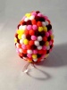 Яйцо Пасхальное украшенное фетровыми шариками подвесное